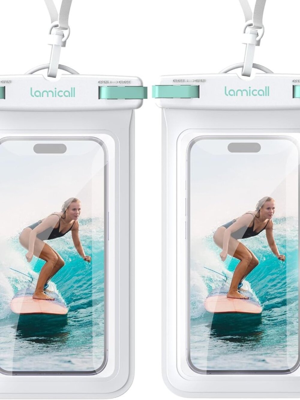 2 Pack Green White Cell Phone Bag, for Mother Mom Father Teens